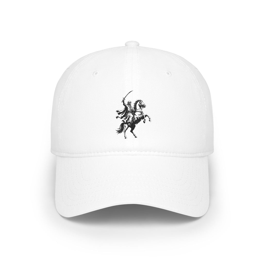 Goat Rider Embroidered Baseball Cap — Mythic Goat Skull Mini Logo Hat