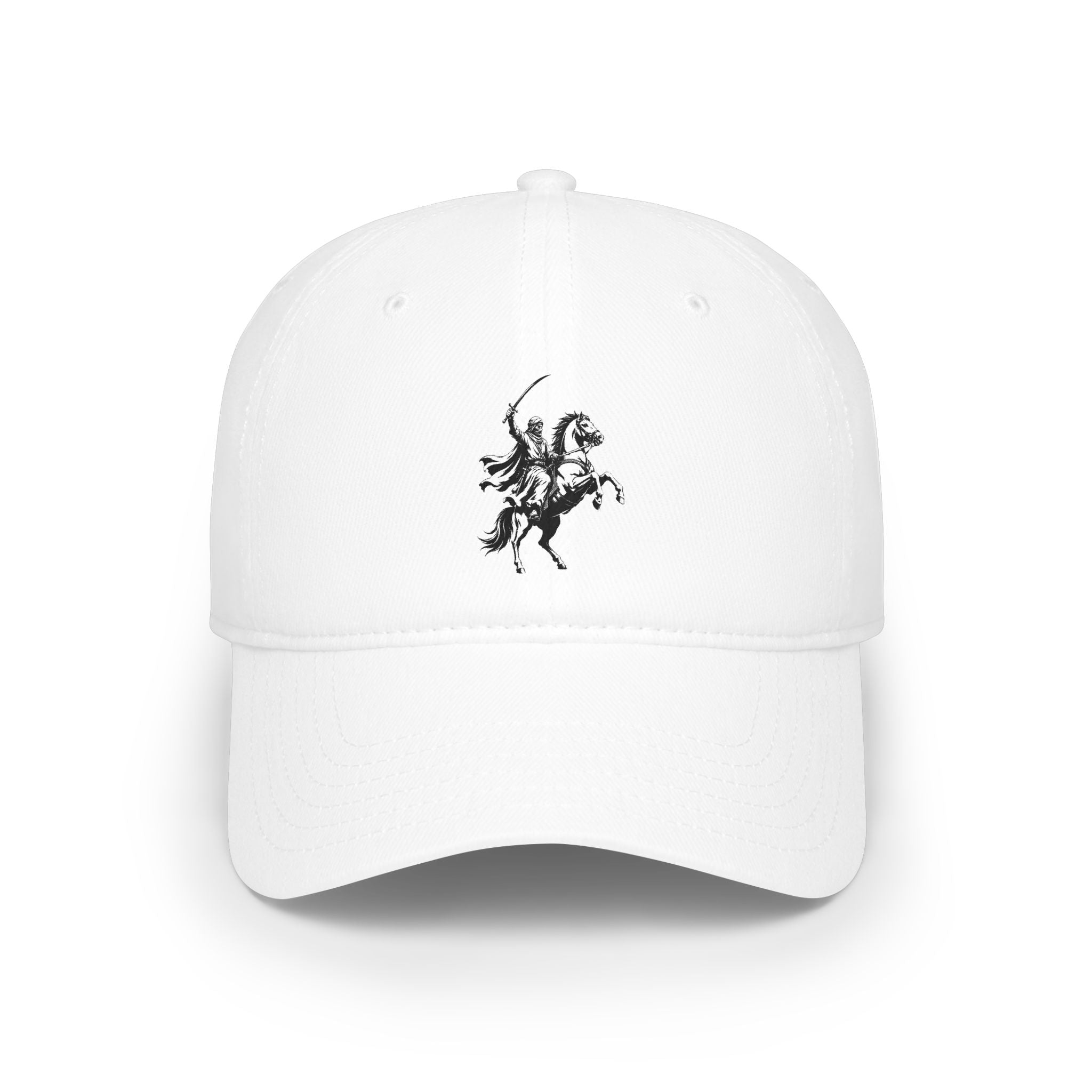 Goat Rider Embroidered Baseball Cap — Mythic Goat Skull Mini Logo Hat