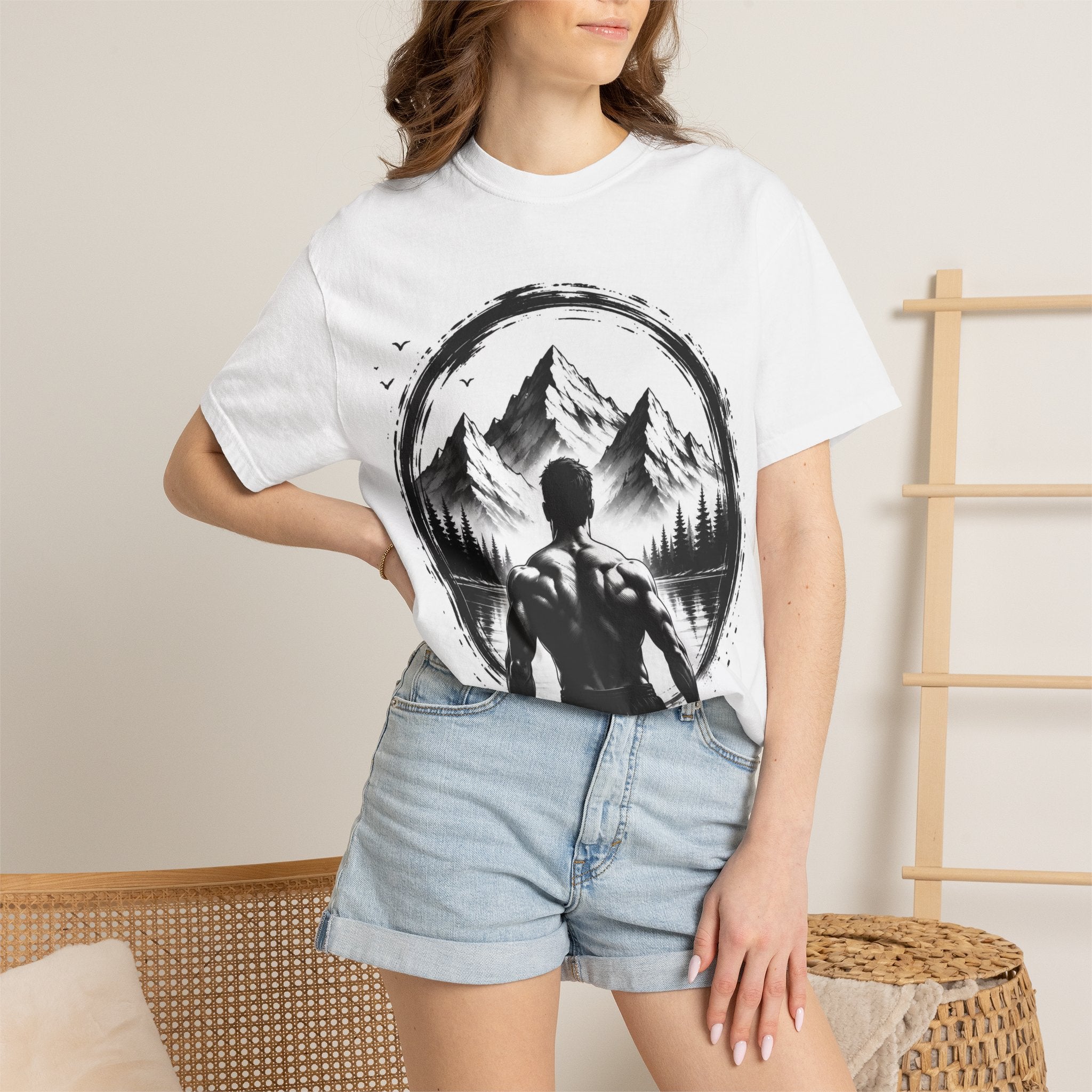 Astronaut Sketch T-Shirt — Red Helmet Space Graphic Tee