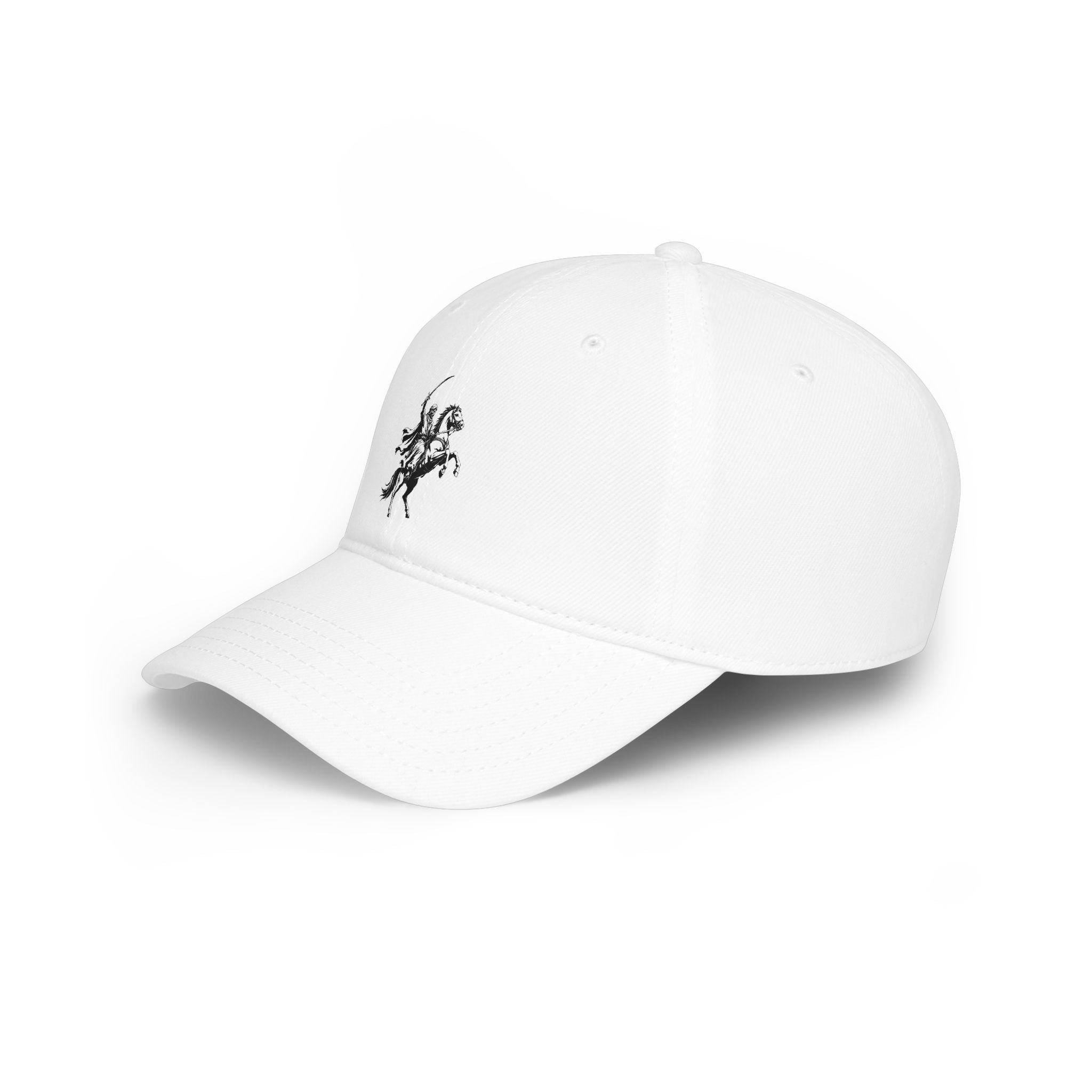 Goat Rider Embroidered Baseball Cap — Mythic Goat Skull Mini Logo Hat