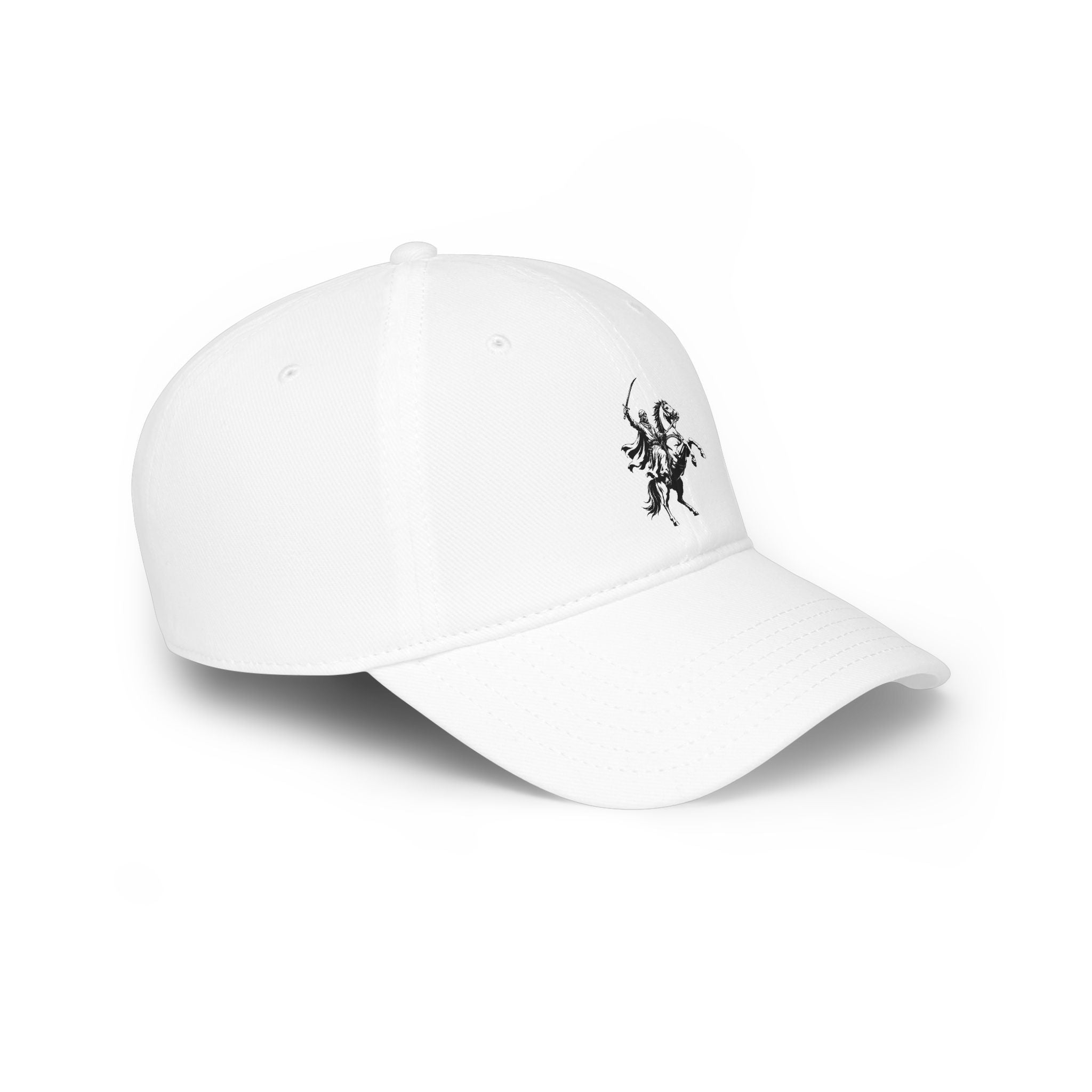 Goat Rider Embroidered Baseball Cap — Mythic Goat Skull Mini Logo Hat
